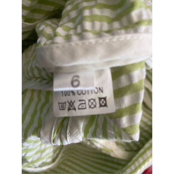 Stephanie Schaieh women’s seersucker, green and white blazer size 6 - Picture 6 of 6